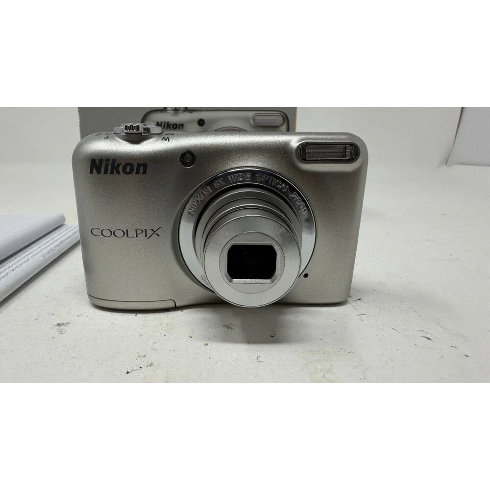 Nikon COOLPIX L31 16.1MP 5x Optical Zoom Silver Digital Camera W/ Box Works